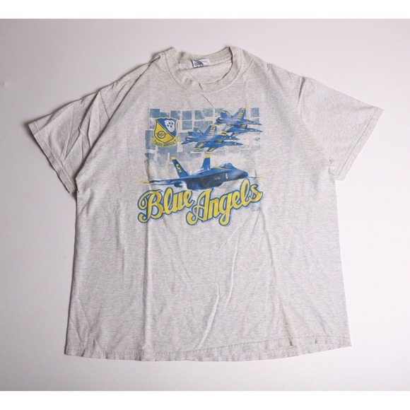 Port and Company Other - Vintage Port and Company Blue Angels US Navy T-Shirt Gray XL Double Sided